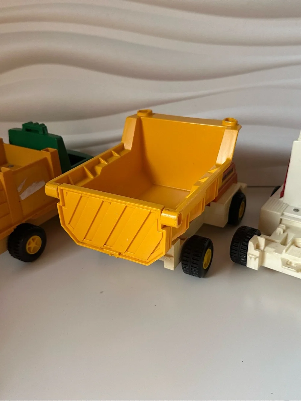 Vintage Fisher-Price Husky Helpers Rodeo Rig Dump Truck #330 #328 lot 3 1979